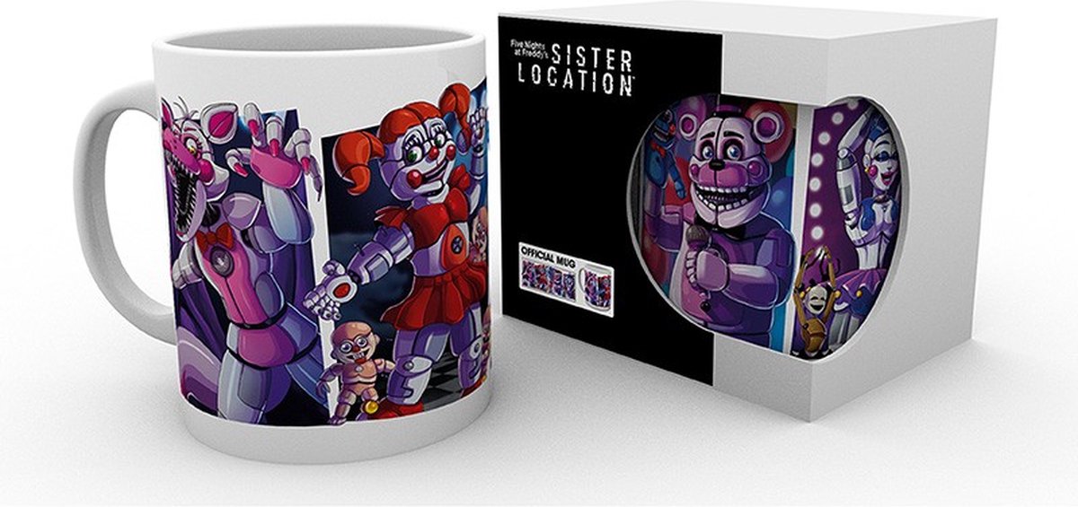 Five nights at freddy's sisters unisex kop - meerkleurig - standard