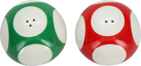Paladone super mario mushroom salt pepper – officieel gelicentieerde nintendo keramische strooierset-