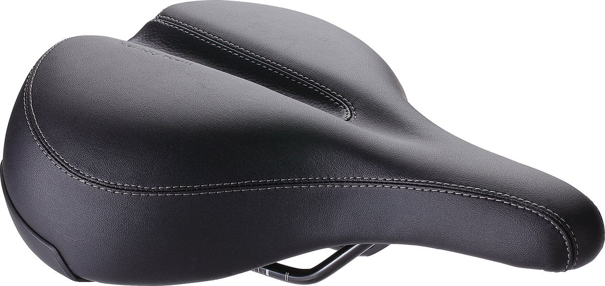 Bbb cycling softshape relaxed - fietszadel heren en dames - e-bike of stadsfiets zadel - fietshouding relaxed 75° – 265 x 205mm - zwart – bsd-124