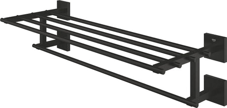 Grohe start cube multi-handdoekrek - 600 mm - met legplank - matte black