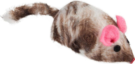 Flamingo - kattenspeelgoed speedy muis - bruin - 7 x 3.5 x 3 cm one size