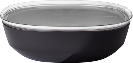 Mepal serveerschaal met deksel silueta - 4000 ml - saladeschaal - nordic black