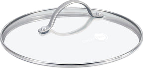 Greenpan universele glazen deksel 30cm - transparant - verhard glas - rvs