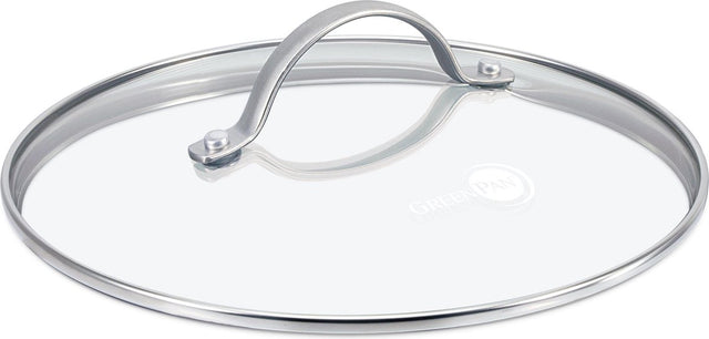 Greenpan universele glazen deksel 30cm - transparant - verhard glas - rvs