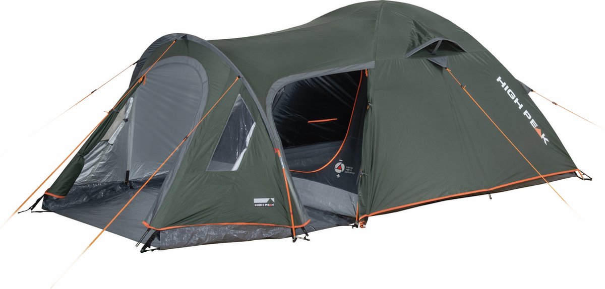 High peak kira 3.1 familietent 3-persoons 365 x 180 cm bosgroen