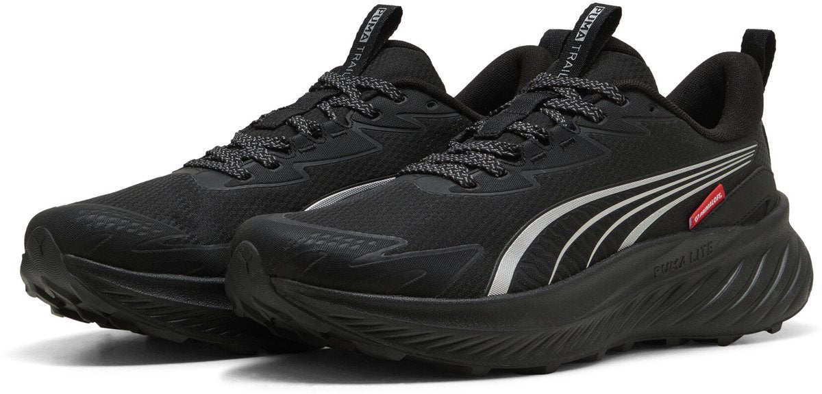 Puma pounce lite 2 trail primaloft unisex sportschoenen - black- silver 45