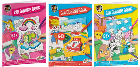 Grafix kleurboek a4 64 pagina's (1 stuk) assorti