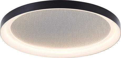 Brilliant quito - plafondlamp - led 30w - 42cm - zwart design - glittereffect - 3-step dim