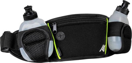 Rucanor bottle belt - drinkgordel inclusief 2 drinkflessen - zwart