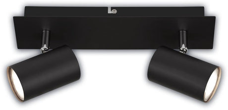 B.k.licht briloner isil – opbouwspot – plafondspots incl. eek a lichtbron* – zwenkbaar spotjes – zwart – 29cm