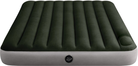 Intex queen dura-beam downy luchtbed met ingebouwde voetpomp - 203x152x25cm