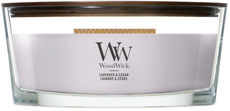 Woodwick heartwick flame ellipse geurkaars lavender cedar - 50 branduren