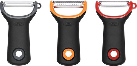 Oxo 3-delige schil set - aardappelschiller - juliennesnijder - tomaten dunschiller - comfort grip - japans rvs