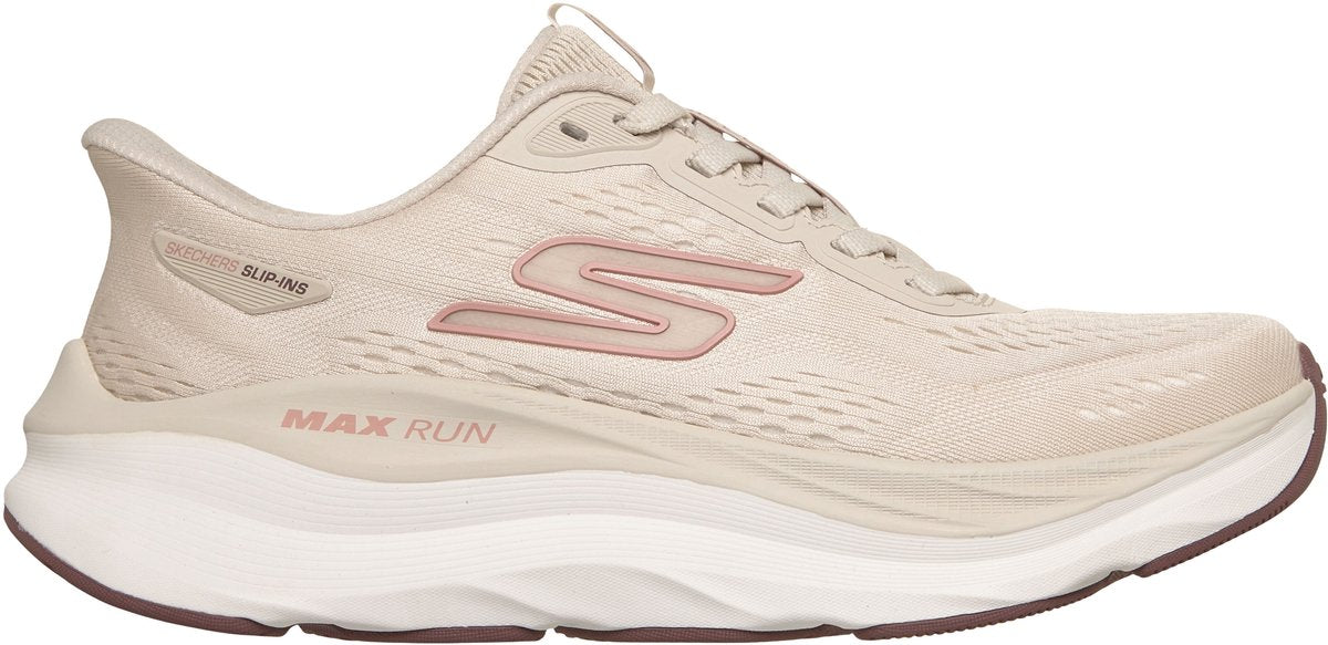 Skechers max run dames sportschoenen - naturel