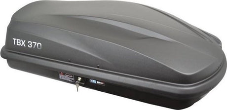 Twinny load dakkoffer tbx 370 – inhoud 370 liter - maximaal draagvermogen 75kg – afsluitbaar centrale 1 punts vergrendeling – u beugel bevestiging - afmeting 138x78x36cm