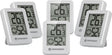 Bresser thermo- en hygrometer - set van 6 - wit - temperatuur en luchtvochtigheid