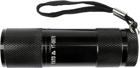 Yato - aluminium zaklamp - 9 led - zwart - 85x25mm
