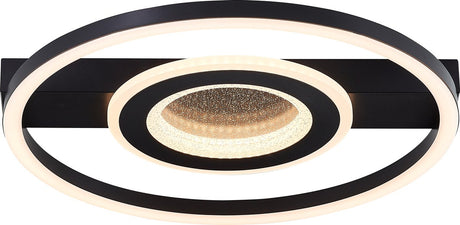 Brilliant queens - plafondlamp - led 26w - 3000k - zwart