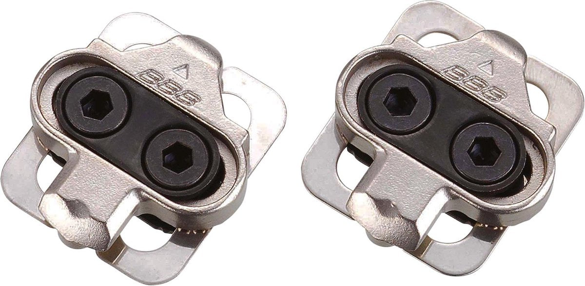 Bbb cycling spd schoenplaatjes - click go - compatibel met alle spd fietsschoenen en pedalen - 4° speling - mtb schoenplaatjes shimano - bpd-01