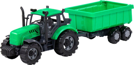 Cavallino tractor met kiepwagen aanhangwagen groen, schaal 1:32
