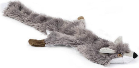 Beeztees flatino vos - hondenspeelgoed - grijs - 52x15x2,5 cm