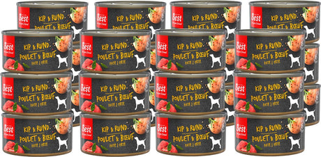 Rosewood best for your friend - honden natvoer - kip rund - gestoomde maaltijd - 24 blikjes x 95 g