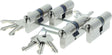 Starx profielcilinder vernikkeld 60mm gelijksluitend skg2
