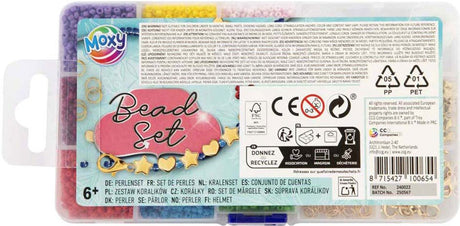 Creative craft group kralen in opbergbox - 9 kleuren + draad