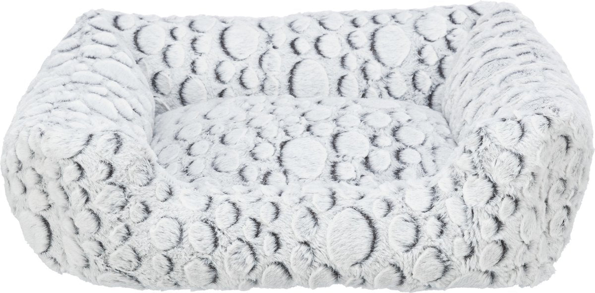 Trixie - hondenmand mila - hoekig - pluche - wit grijs - 50x40 cm s