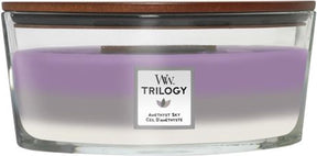 Woodwick heartwick flame trilogy ellipse geurkaars - amethyst sky - 50 branduren