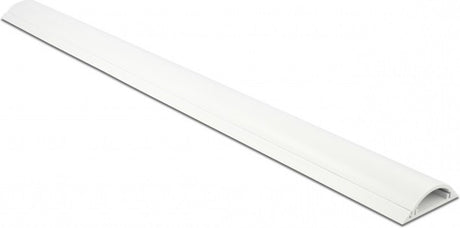 Delock kunststof kabelgoot half-rond met zelfklevende plakstrip - 100 x 5 cm wit