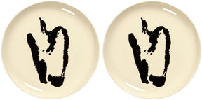 Serax - ottolenghi feast - bord m - wit zwart - 22 ø - 2 stuks