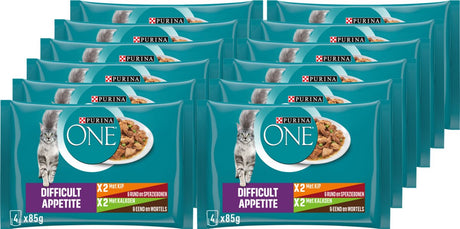 Purina one purina® one® difficult appetite - kattenvoer natvoer - kip - 48 x 85 g