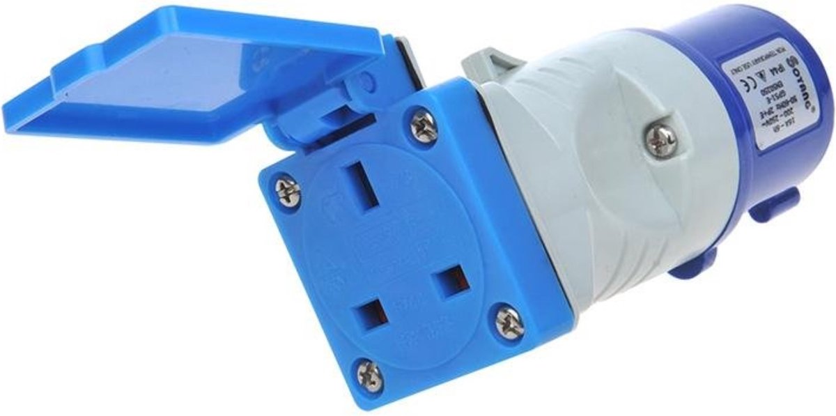Proplus verloopstekker cee naar uk - kort model - 16a - ip44