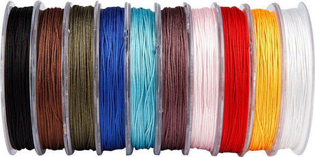 Creativ company polyester koord - assortiment, dikte 1 mm, kleuren assorti, 10x50 m