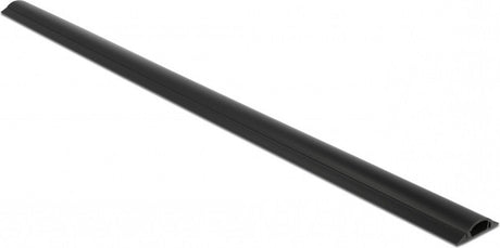 Delock kunststof kabelgoot half-rond met zelfklevende plakstrip - 100 x 3 cm zwart