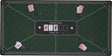 Engelhart pokerkleed groen 120x60 cm - polyester rubber - glad speeloppervlak - poker dobbel accessoire -