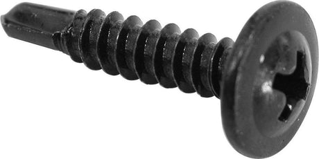 Carpoint zelftappende schroeven zwart 25 mm – 100 stuks – sterke bevestiging – voor montage kluswerk 4 mm