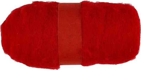 Creativ company gekaarde wol, 100 gr, rood