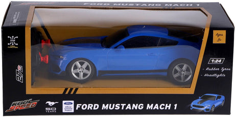Kool speed radiografisch bestuurbare auto - ford 124 mustang mach 1 - blauw
