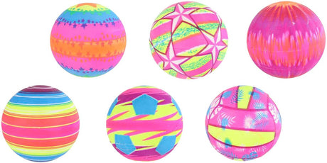 Van manen neon bal speelgoed kunststof multi kleuren 10cm voor kinderen.