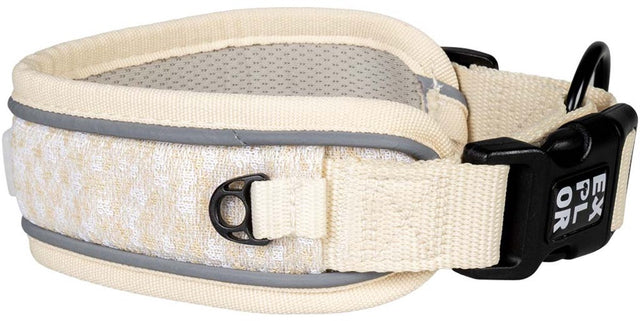 Explor duvoplus ultimate fit halsband control fashion voor honden m-39-44cm antique white m