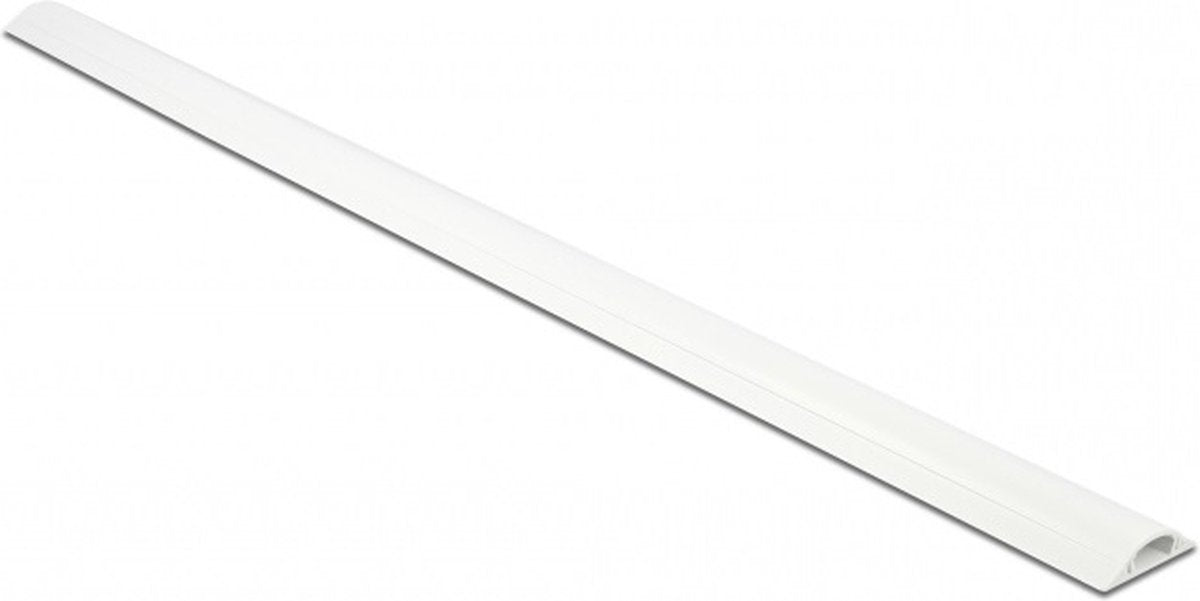 Delock kunststof kabelgoot half-rond met zelfklevende plakstrip - 100 x 3 cm wit