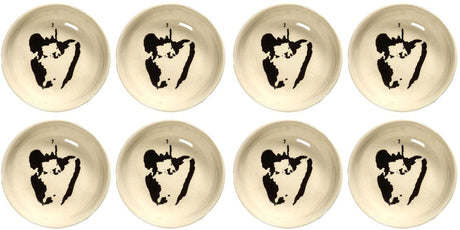 Serax - ottolenghi feast - schaaltje xs - wit zwart - 7 ø - 8 stuks