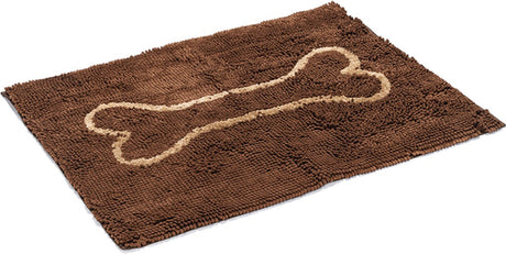 Dirty dog droogloopmat - hond - bruin - 90x66 cm one size