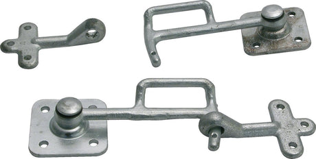 Carpoint klephaaksluitingset – sluiting aanhangerklep linker rechter haak – gegalvaniseerd – voor montage op achterkant of zijkant van de klep – 2 stuks