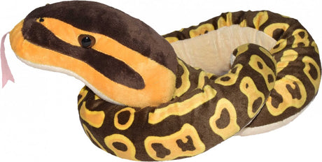 Wild republic pluche koningspython slang - dierenknuffel - 137 cm - slangen speelgoed artikelen - enge horror beesten