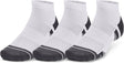Under armour ua performance tech 3pk low-wht unisex sportsokken - wit - jet grijs