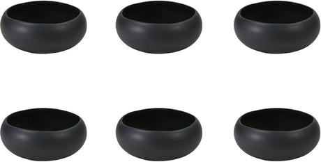 Medard de noblat - oslo black - kleine kom 12 cm - 6 delig - stoneware