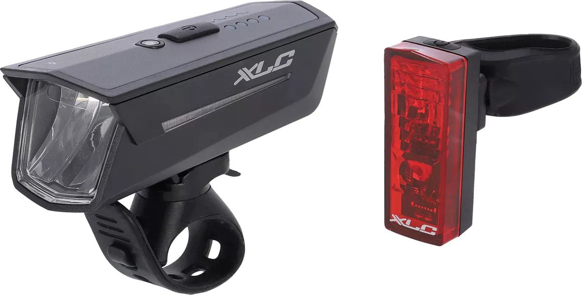 Xlc proxima pro cl-s25 fietsverlichtingset - led fietslampjes - usb oplaadbaar
